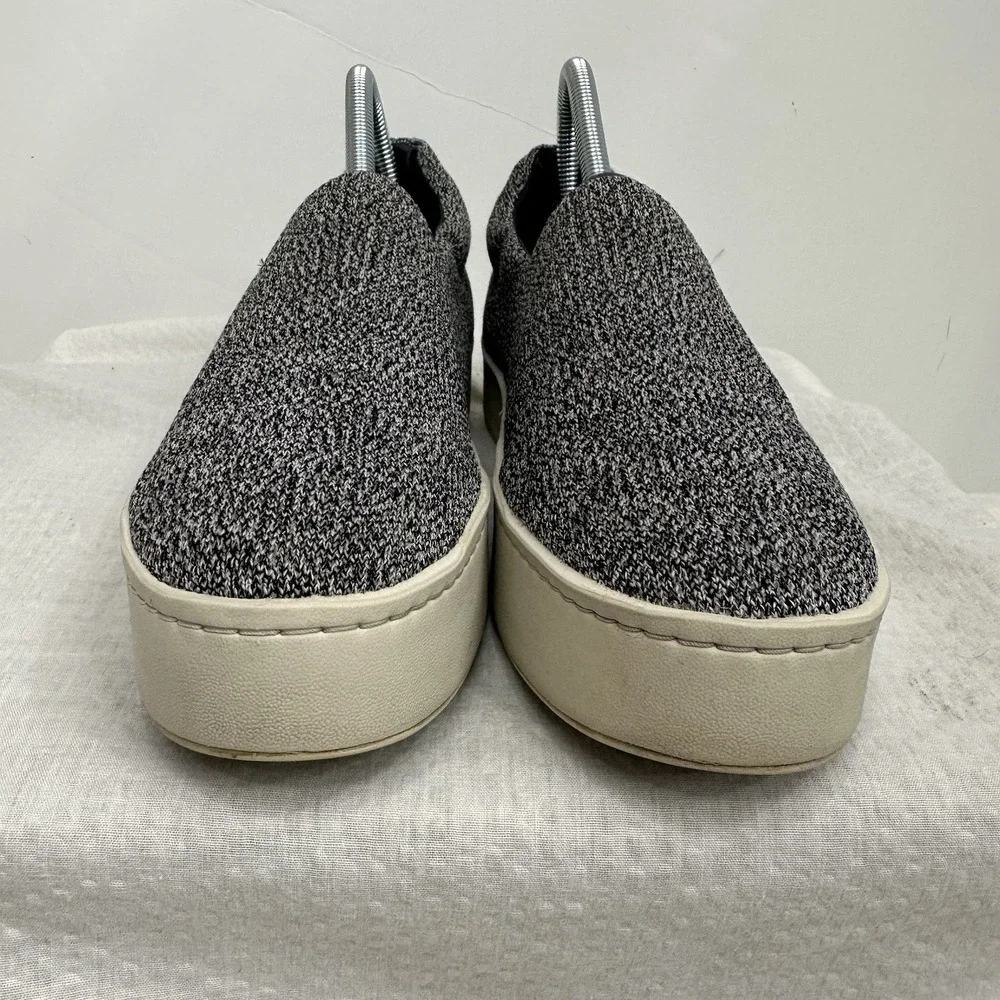VINCE Walsh Knit Slip-on Sneakers Women's 8 M Gray White‎ Loafers Shoes Platform